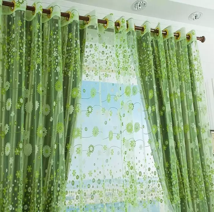 cách làm rèm cửa mầm non màu xanh lá